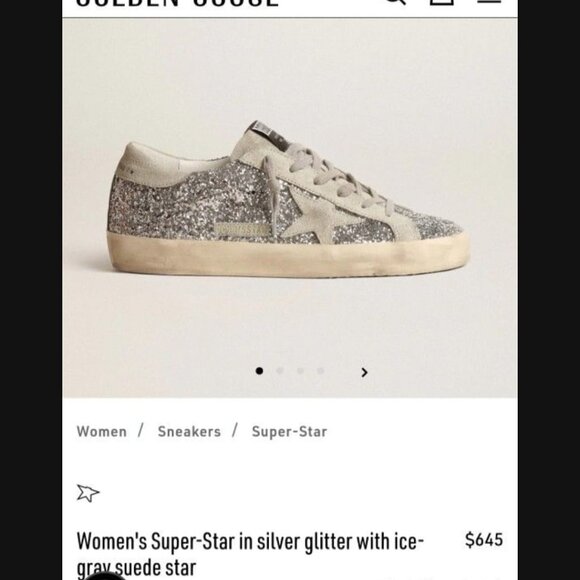  Super-Star Silver Glitter Ice Gray Suede Sneaker